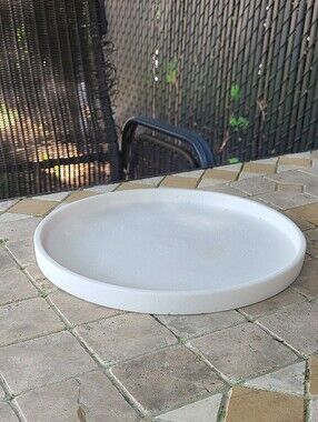 Simons White Round Decorative Tray - Minimalist Home Accent